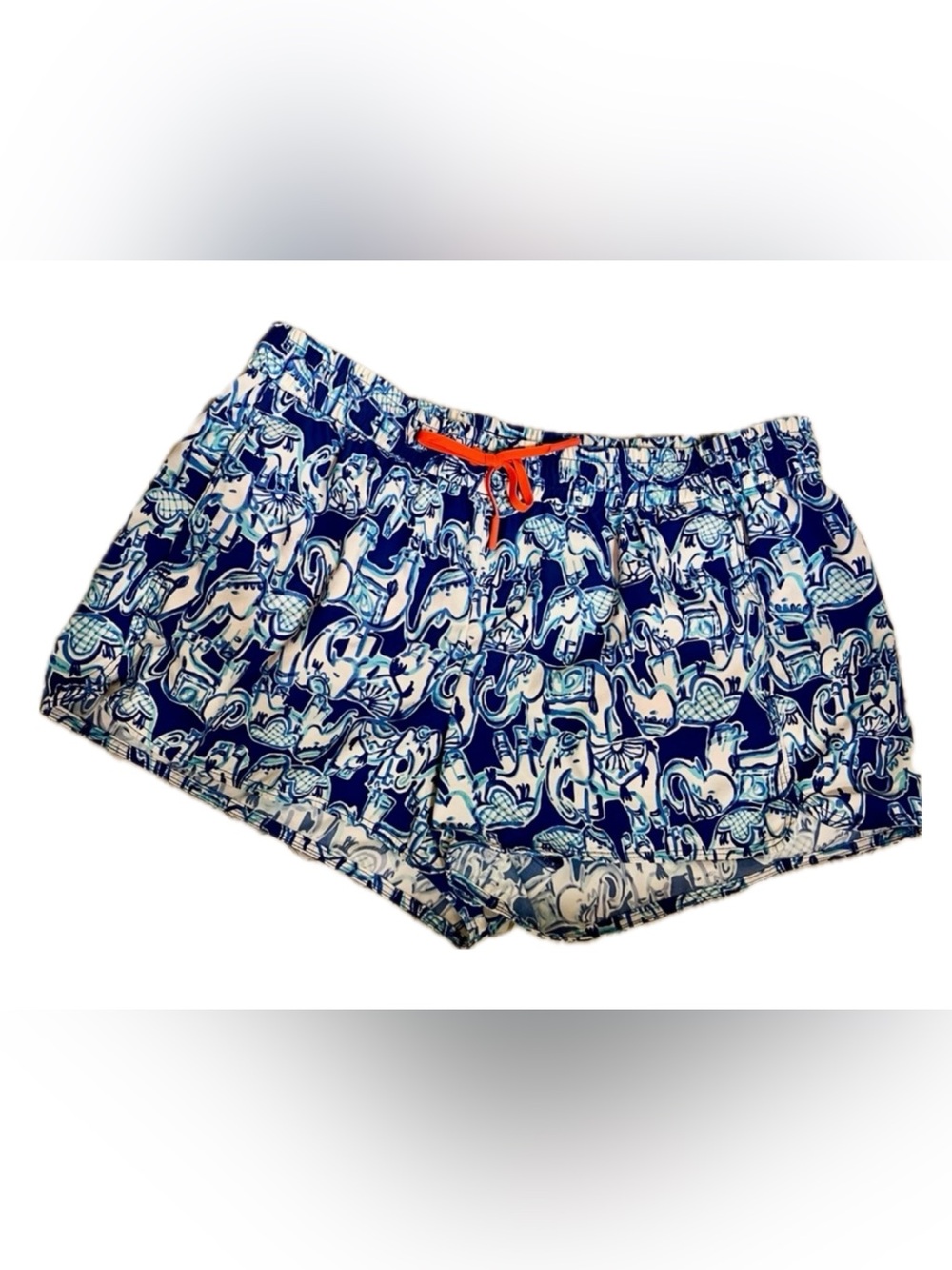 Lilly Pulitzer Blue & White Women’s Run Around  Luxletic shorts.